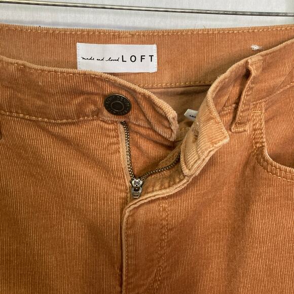 Loft's Made and Loved Women's Size 8 Camel HIgh Rised Skinny Corduroy Pants - Picture 4 of 7
